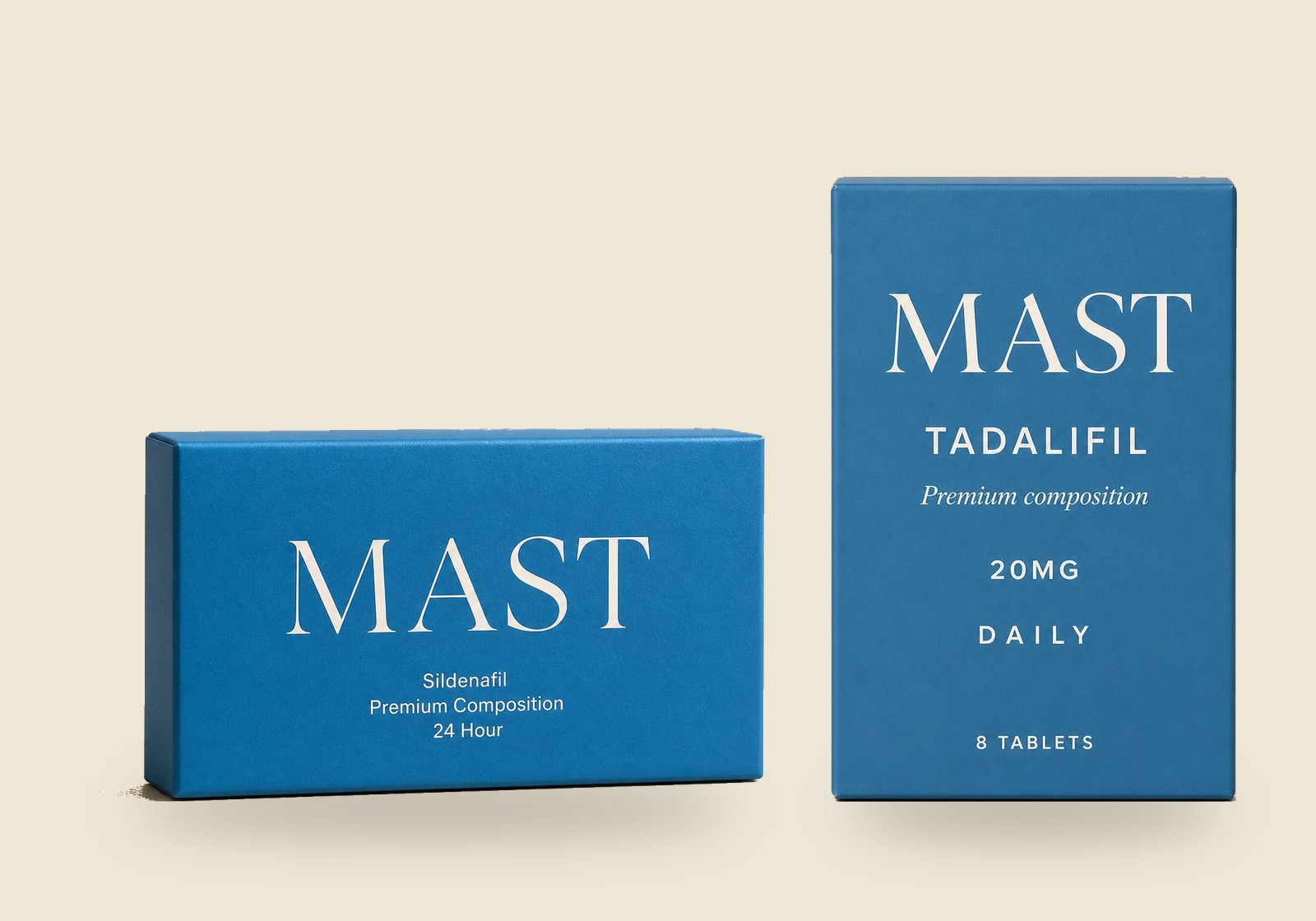 MAST sildenafil and tadalafil packaging